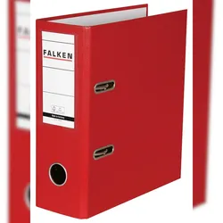Falken 11285657 PP-Ordner A5 hoch, Rücken 80mm - Rot