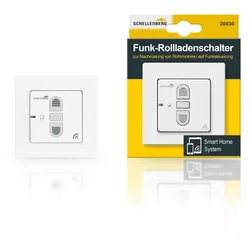 Schellenberg Funk-Rolladenschalter, Unterputz, weiß