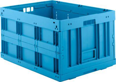 Faltbox SSI Schäfer Serie FK 8450, Euro-Maß, Volumen 180 l, mit Durchfassgriffen, L 800 x B 600 x H 450 mm, Polypropylen, blau