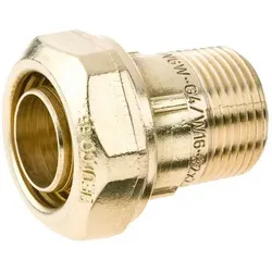 PE- Übergangsstück 6601 MS, 1/2" AG, 20x1,9/2mm, Stützrohr fest