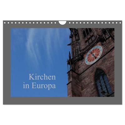 Kirchen in Europa (Wandkalender 2027 DIN A4 quer), CALVENDO Monatskalender