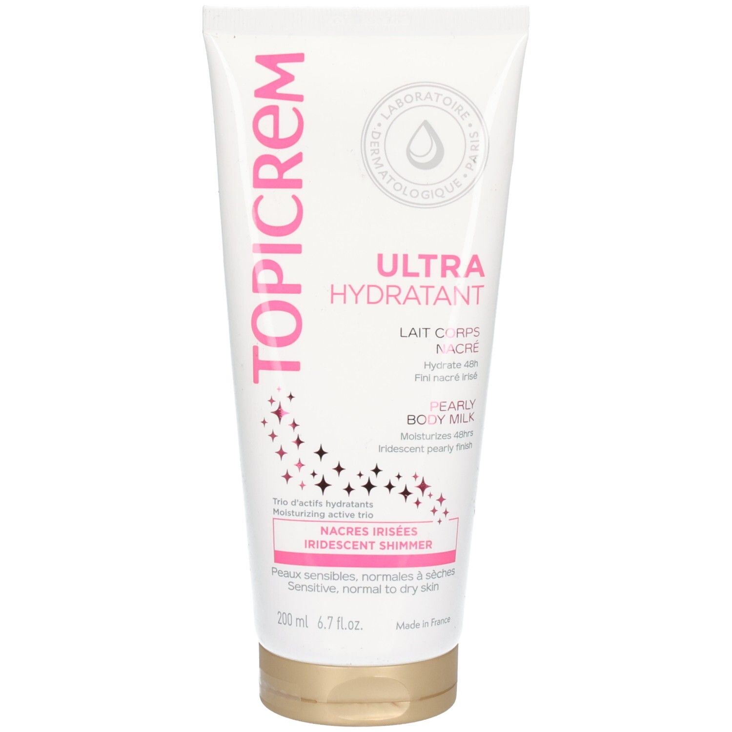 Topicrem Ultra Hydraterende Lichaamsmelk Met Parelmoereffect 200 ml Milch