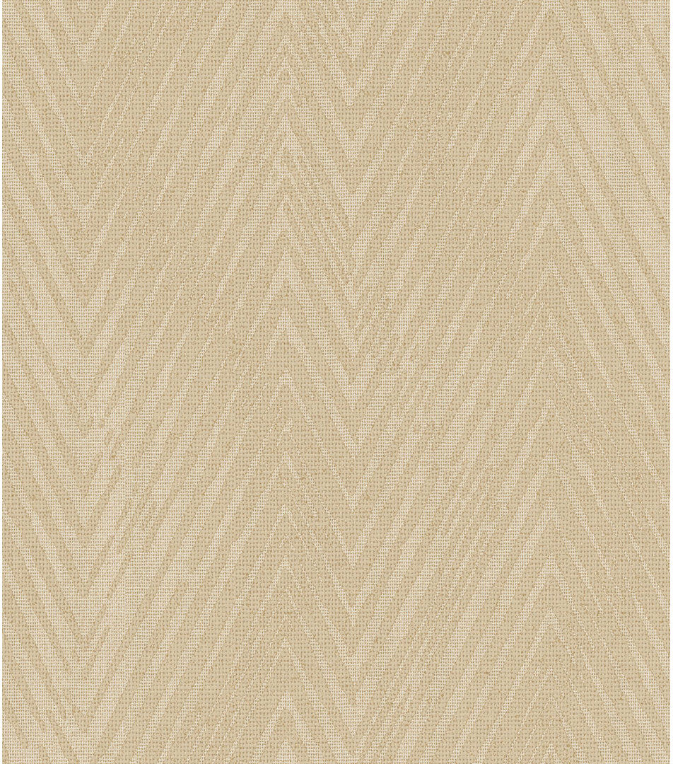 17 Stories Orquidia Galerie Utopia Herringbone Weave Wallpaper Roll 10m x 53cm Beige