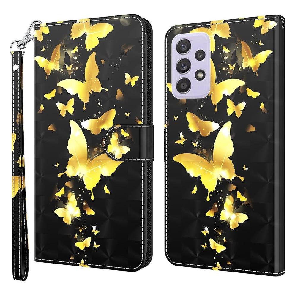 Cover-Discount Galaxy A33 5G - Etui Glitzer Effekt Schmetterling gold (Samsung Galaxy A33 5G) (101241202F)
