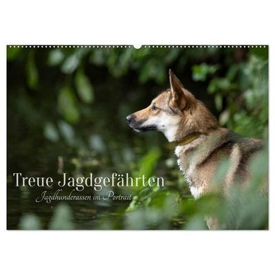Treue Jagdgefährten - Jagdhunderassen im Portrait (Wandkalender 2027 DIN A2 quer), CALVENDO Monatskalender
