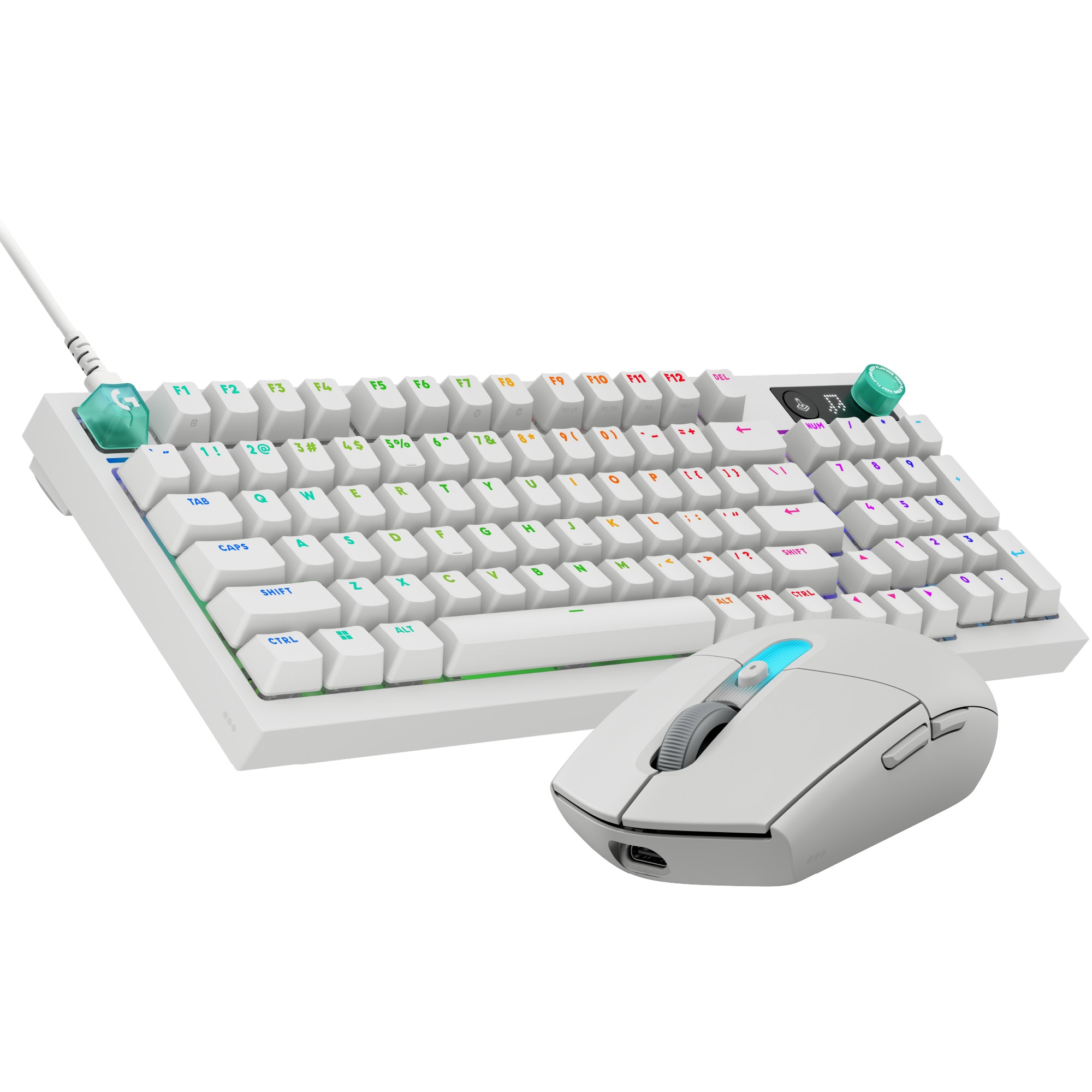 Logitech G Gaming Set G316 X 98 & G305 X SUPERLIGHT - RGB Tastatur + Wireless Gaming Maus, Weiß