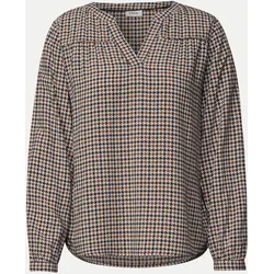 Tunikabluse mit Split-Neck Mehrfarbig XL