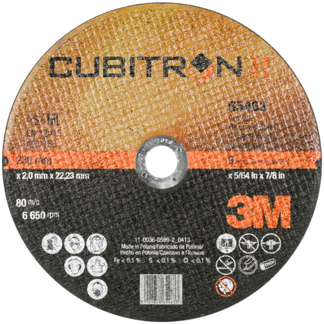 3M Disque de tronçonnage CUBITRON II MINCE,⌀ disque: 230 mm (7100136990)