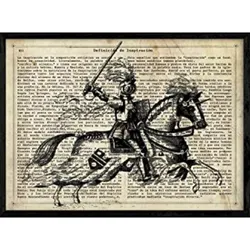POSTER Ritter Mit Speer A4 Rahmenlos