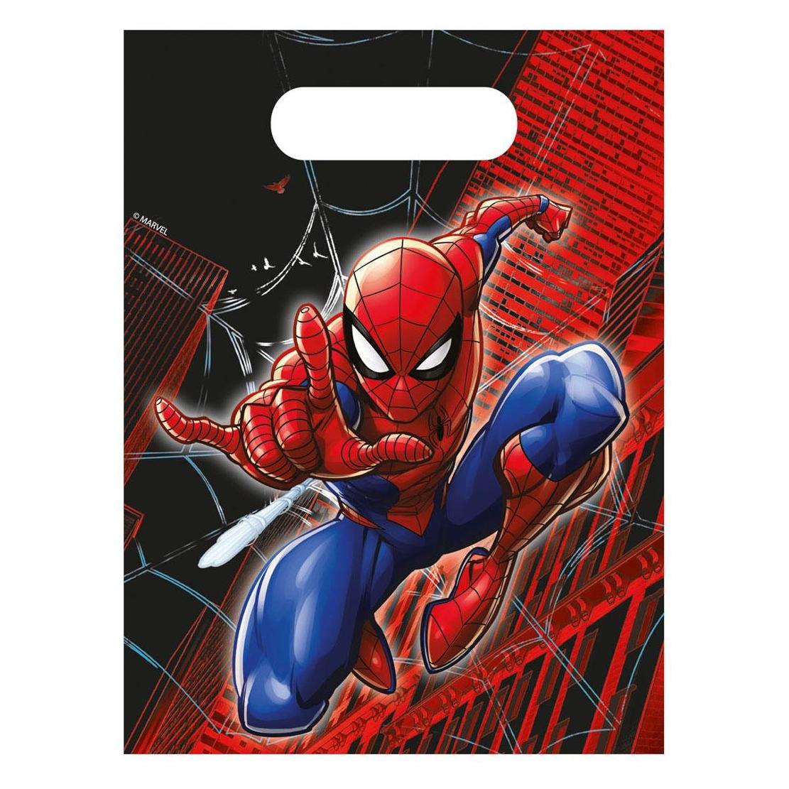 Procos Spider-Man - 4 Papiertüten - ca. 16 x 22 cm (4x) (97320)