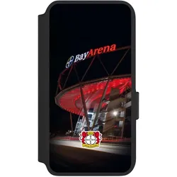 Nivocase Klapphülle für Samsung Galaxy S22 Handyhülle aus Kunst Leder NIVOflip schwarz Bayer 04 Leverkusen (Samsung Galaxy S22), Smartphone Hülle, Schwarz