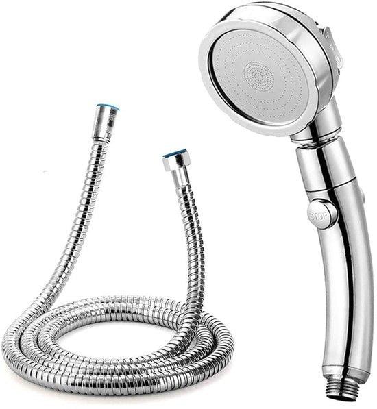 Benza Ibenzoa Moderne Handdouche met 3 Straalstanden en 140 cm Slang, Chroom