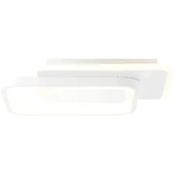 BRILLIANT Geron Wand- und Deckenleuchte 31x31cm weiß Innenleuchten,Deckenleuchten,-dekorativ   1x 24W LED integriert, (Lichtstrom: 3138lm, Lichtfarbe: 3000K)   Energiesparend und langlebig durch LED-E