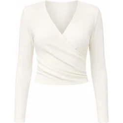 Mandala, Damen, Funktionsshirt, Ballett Wrap (S), Weiss, S