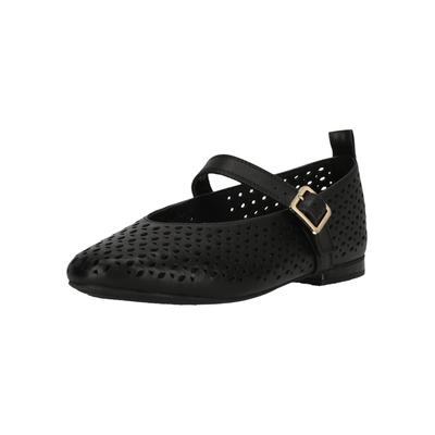 Ballerina CLARKS "Fawna Jane", Damen, Gr. 35,5, schwarz, Leder, Schuhe Ballerina, in eleganter Ausfertigung mit Komfort-Fußbett