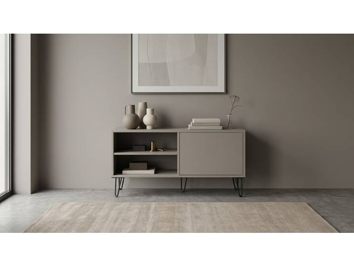 25 cm tiefe Kommode - grau - nach Maß Premium Dekore Grau