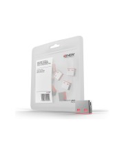 Lindy USB Port Blocker USB-Portblocker Rot Packung mit 10 10er (40460)