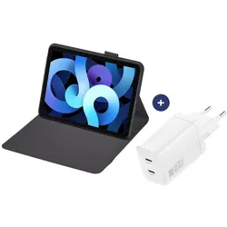 4smarts Schutzhülle DailyBiz für Apple iPad 11" (A16, 2025) / iPad 10,9" (10. Gen) schwarz & Ladegerät PDPlug Dual 45W GaN 2C