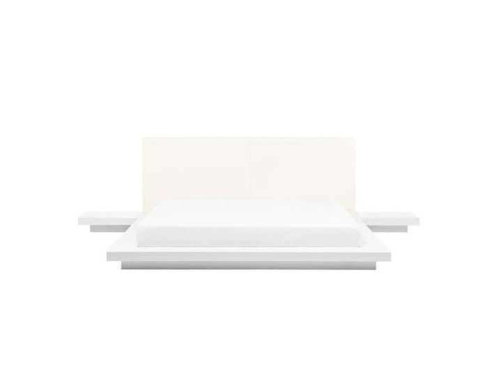 Lit japonais blanc 180 x 200 cm - BELIANI - ZEN - Style scandinave moderne - Sommier à lattes