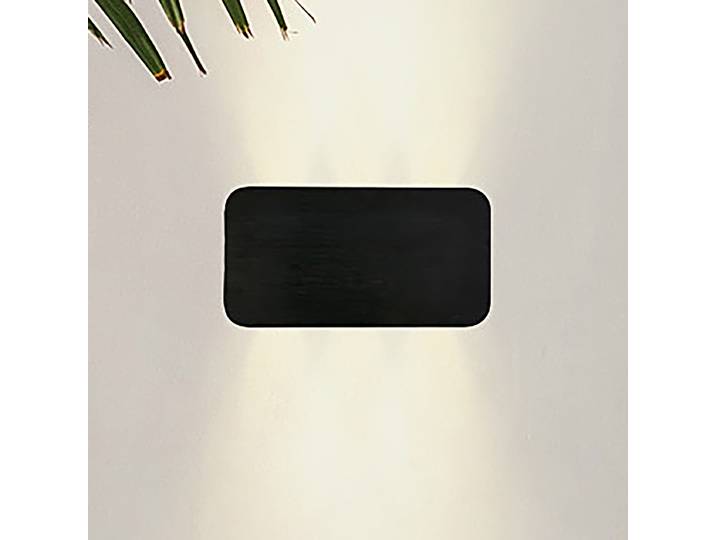 LED Akku Wandleuchte Meluna Ø 0cm Schwarz/Schwarz Kunststoffart: Polypropylen Material: Kunststoff Metallart: Aluminium Oberfläche Metall: