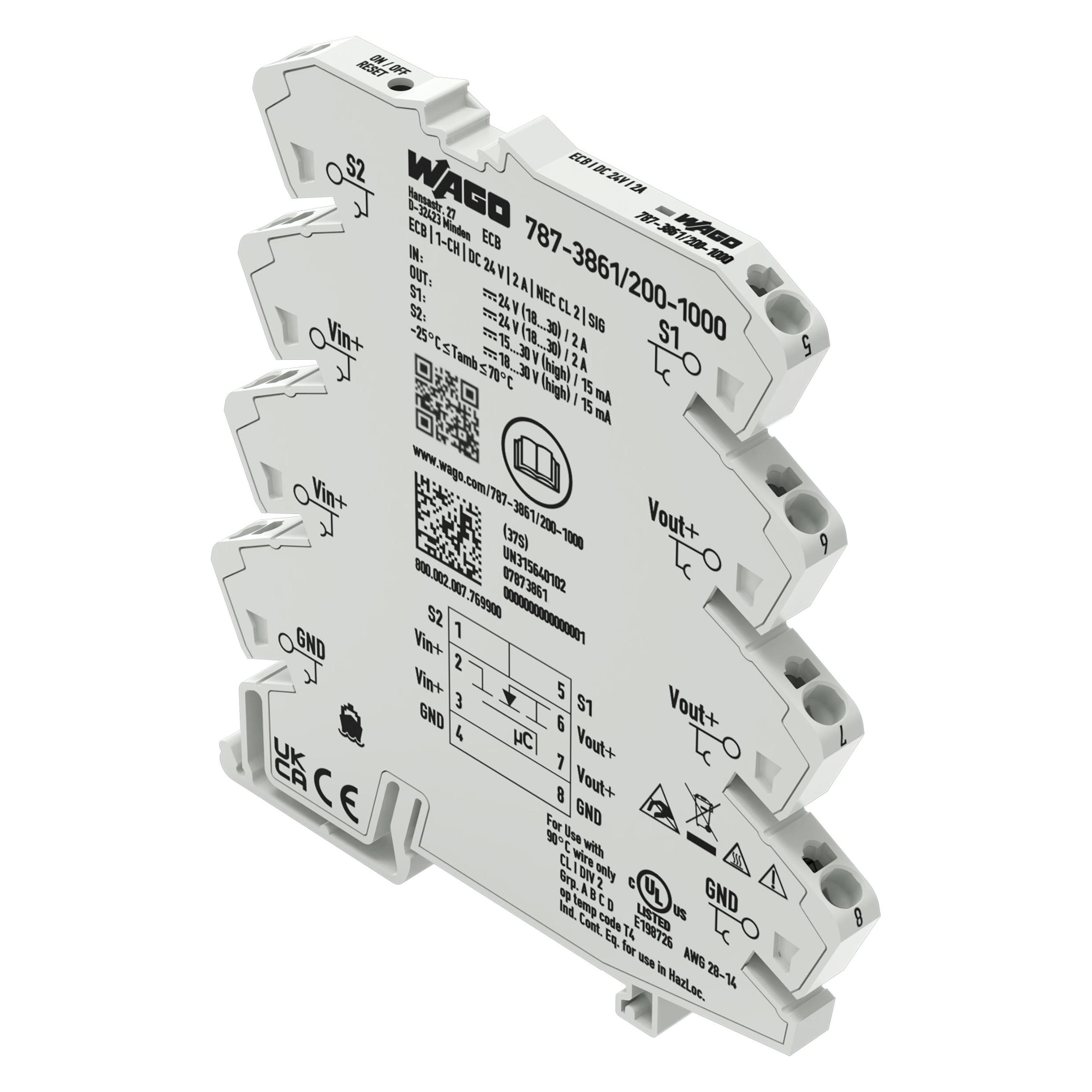 Wago 787-3861/200-1000 Elektronischer Schutzschalter,1-kanalig (787-3861/200-1000)