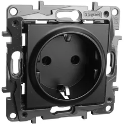 Steckdose 2P + E Schuko schwarz Niloe Step 863521