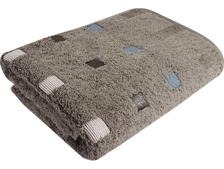 Badetuch FRAMSOHN FROTTIER Quattro Duschtuch , braun (taupe, braun, dunkelbraun), B:80cm L:160cm, Walkfrottier, Obermaterial: 75% Baumwolle, 25% Viskose, Handtücher, Badetuch, natürliche, Buchenholzfaser, herstellt in Österreich