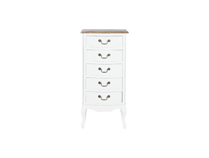 Chiffonnier en bois blanc 48x35x100 cm
