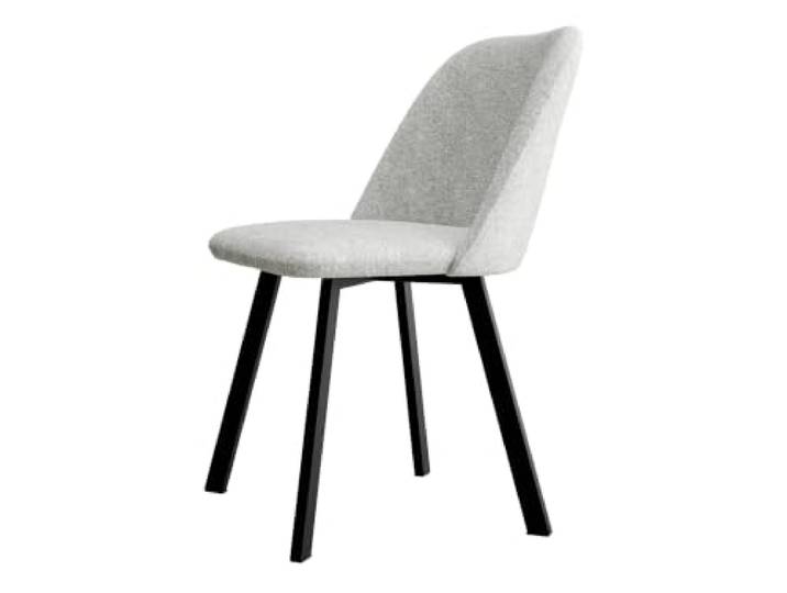 Mirjan24 Esszimmerstuhl K109 (Schwarz/Fredo 30) Stuhl mit Bouclestoff, pulverbeschichteten Metallbeinen, maximale Belastbarkeit: 150 kg, B/H/T: 47/80/58 cm