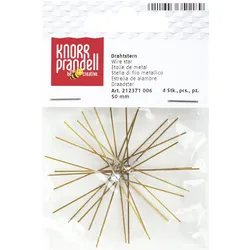 5x Knorr Prandell, Draht, Drahtstern 5cm Durchmesser VE=4 Stück