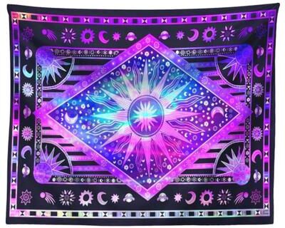 Uplift Picks Mandala Tarot Tapestry Bohemian Hippie Wall Hanging Decor 04 230x180 Cm