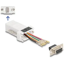 DELOCK Adapter D-Sub9 -> RJ45 Bu/Bu Montagesatz weiß