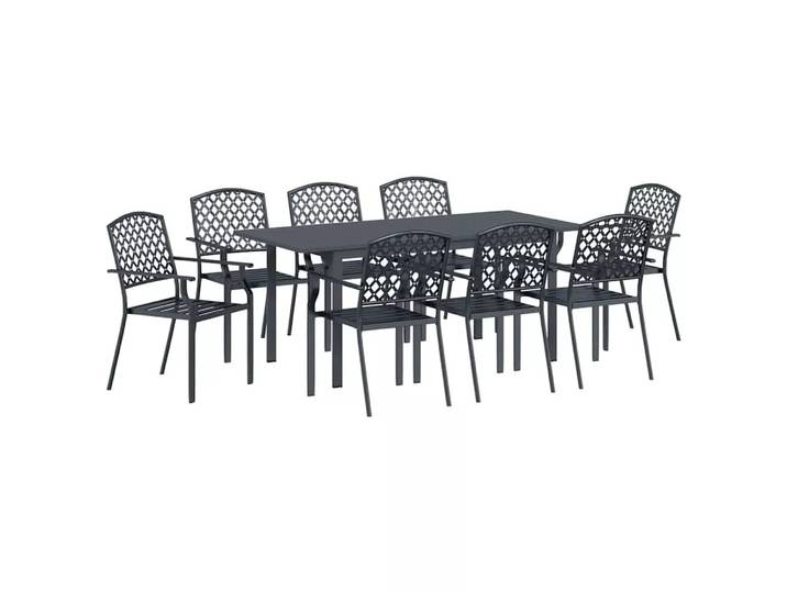 VidaXL - Garten essgruppe pulverbeschichteter stahl, One Size, Anthrazit