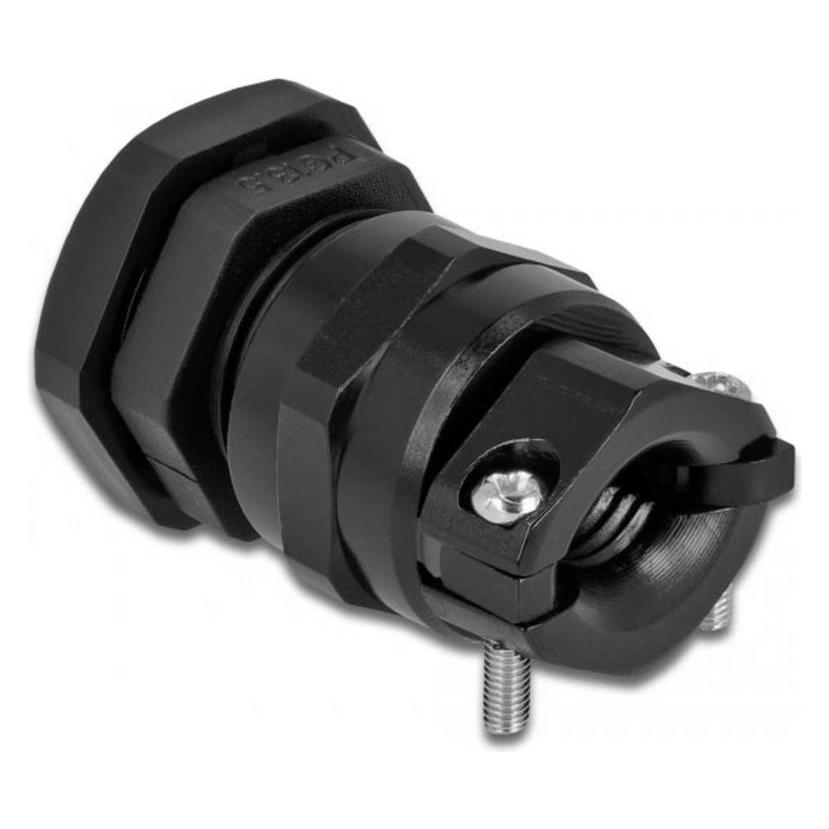 Delock Kabelverschraubung PG13,5 mit Zugentlastung und Biegeschutz schwarz (60355)