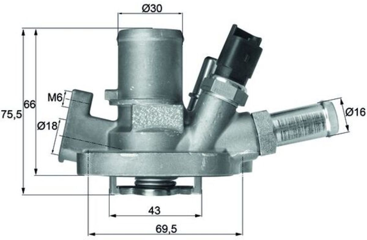 Thermostat, Kühlmittel MAHLE TI 151 80