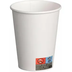 VEPATIM 100x Kaffeebecher CoffeeToGo Pappbecher Trinkbecher weiß 200ml