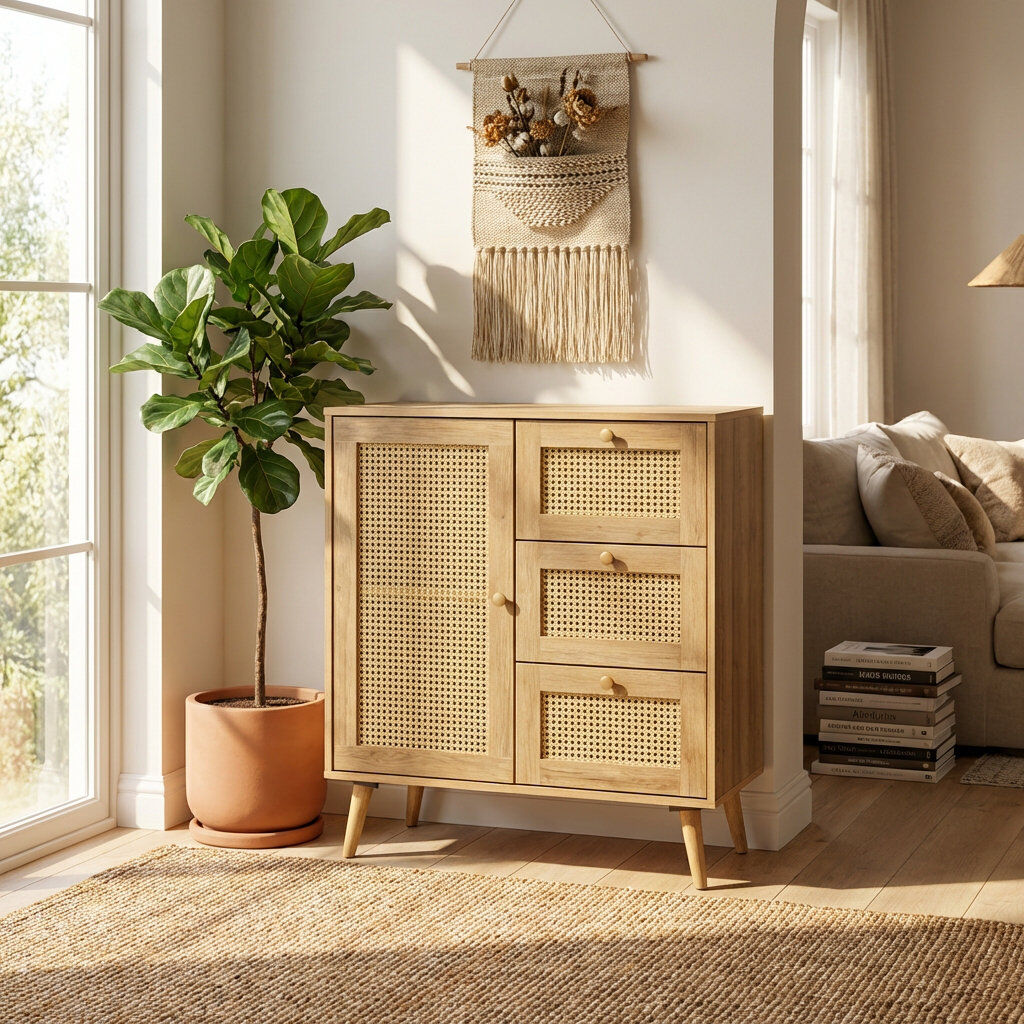 Bay Isle Home Anagh 80cm Sideboard Beige;Brown 90cm H X 80cm W X 40cm D