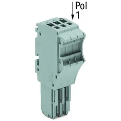 WAGO 1 Leiter Federleiste 2020-104 X-COM-S-1L FL 4polig grau
