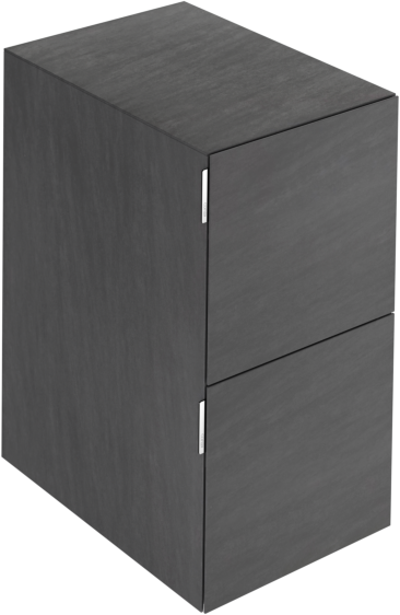 Keuco Edition 11 Art Sideboard 32542920400 40x70x49cm, 2 Frontauszüge, Keramik, basalt