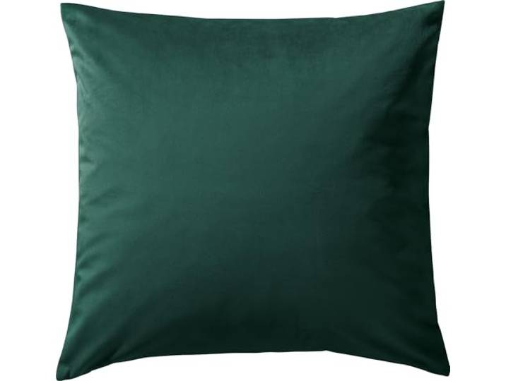 REDBEST Kissenhülle Kingsville Nicky-Velours Uni dunkelgrün Größe 50x50 cm - samtig-weicher Stoff, sanft zur Haut und warm im Griff