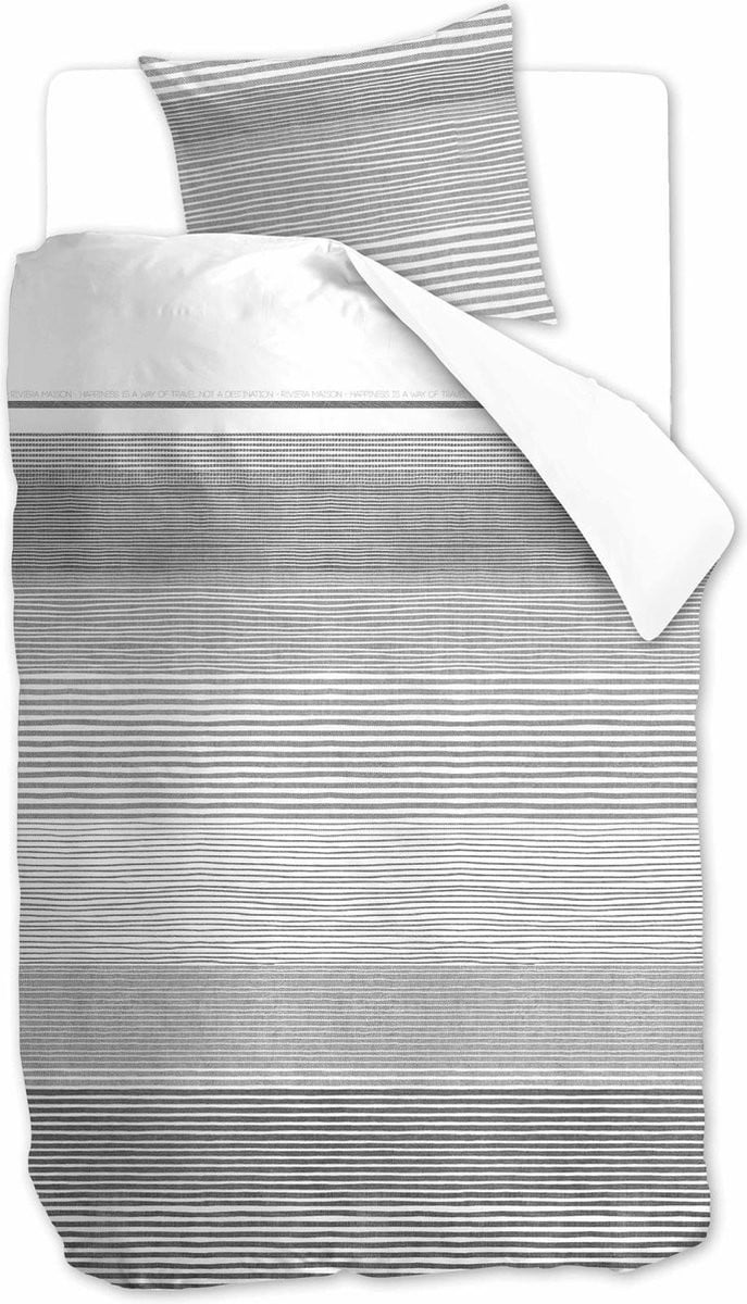 Riviera Maison Destination Dekbedovertrek Eenpersoons Grey 140x200 cm