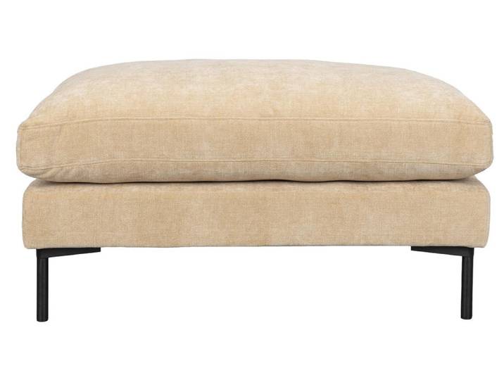 Beistellhocker Linus – aus Strukturstoff in Sand - Sand - Strukturstoff - Luxusbetten24