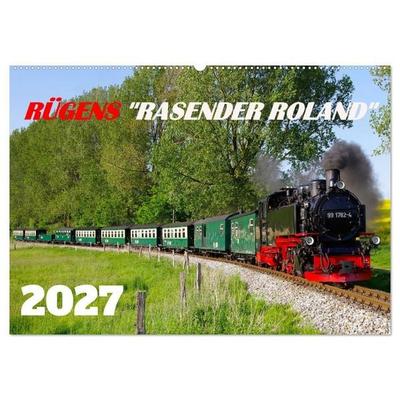 Rügens 'rasender Roland' (Wandkalender 2027 DIN A2 quer), CALVENDO Monatskalender
