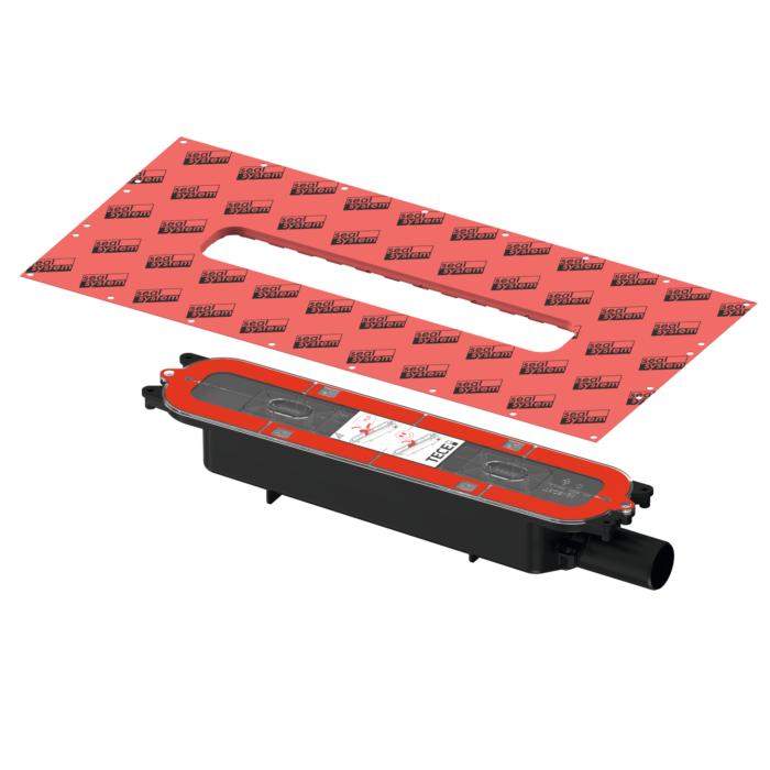 TECE drainprofile Ablauf 673001 DN 40, Auslauf seitlich, flach