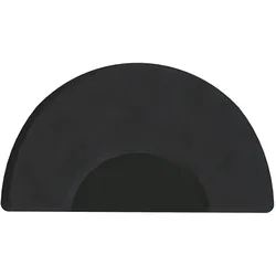 BarberPub Anti-Ermüdungsmatte für Friseure, Ergonomische Bodenmatte Friseurmatte für Barbershop Salon, Friseurbedarf Halbkreis 2 CM Dicke, M122 (Schwarz)