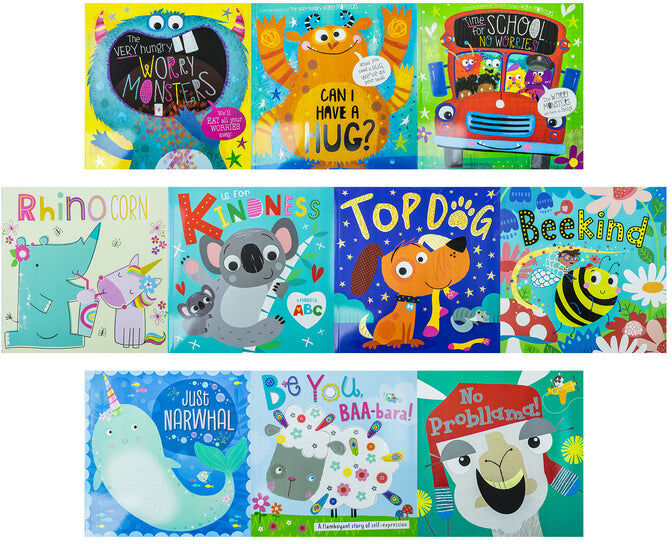 Fox Eye Publishing Very Hungry Worry Monster Behaviour & Emotions 10 Books Collection Set – Emotional Learning Collection for Kids