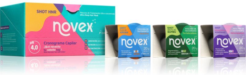 Novex PowerShot masque cheveux 3x20 g