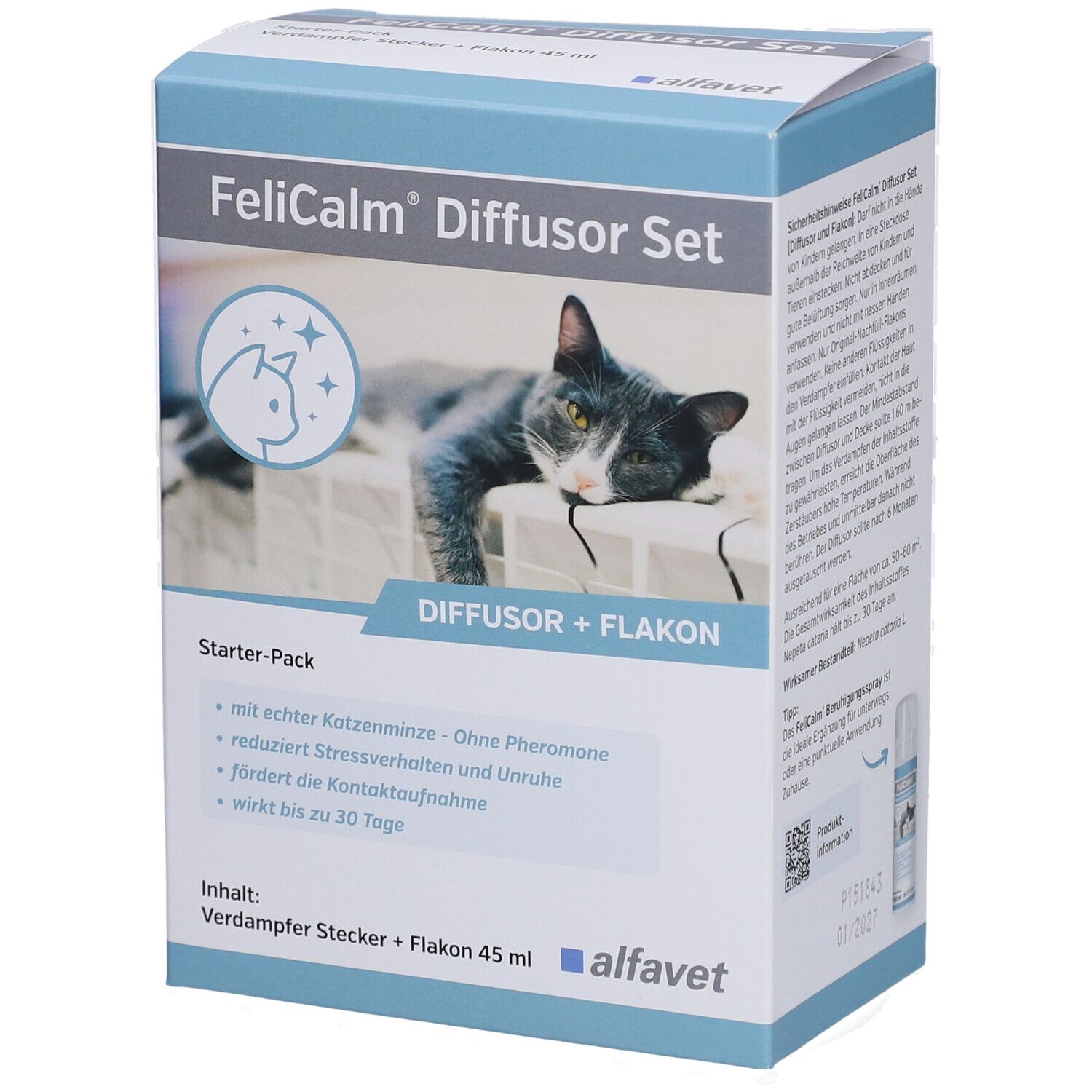 Felicalm Diffusor Set Starterpack f.Katzen 45 ml Flüssigkeit