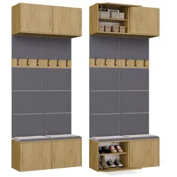 Garderobe Doppel-Kleiderpaneel HAGA II/2W EICHE ARTISAN