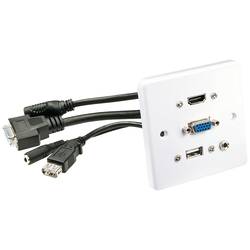 LINDY 60220 HDMI / VGA / USB / Klinke Adapter [1x HDMI®, VGA, USB-A, Klinkenbuchse 3.5 mm - 1x HDMI®, VGA, USB-A, Klinkenbuchse 3.5 mm] Weiß